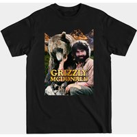 Grizzly McDonald - Michael McDonald - Men's Black T-Shirt — Mens T Shirts