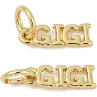 Gigi Brass Charm with Jump Ring, Cadmium & Lead Free, 18K Gold Plated — Charms & Pendants