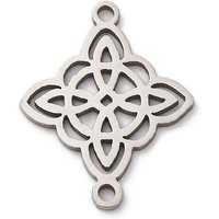 Charms de connecteur en acier inoxydable 201 en forme de nœud de sorcière — Accessoires pour bijoux