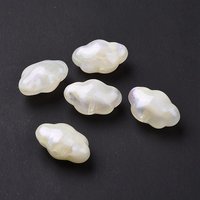 Opaque Acrylic Glitter Beads, Cloud Beige, 16.5x26x13mm — Jewelry Beads