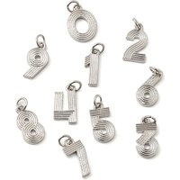 Pendentifs en laiton avec chiffres et anneau de saut, sans plomb — Breloques et pendentifs