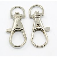 Attaches en alliage à ressort, crochet de homard, platine, 35x16mm