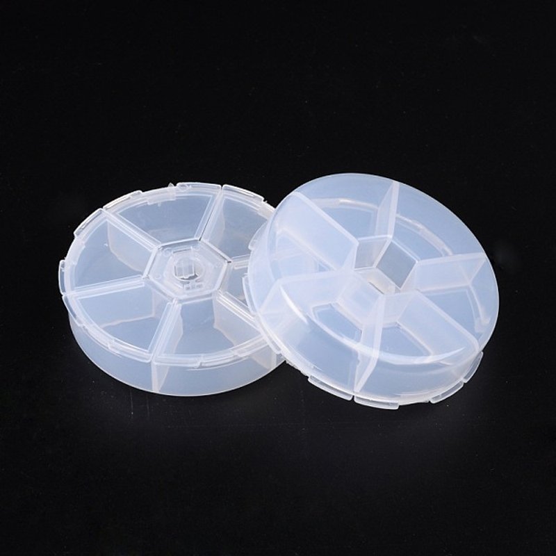 Plastic Bead Containers with Flip Top, 6 Compartments — Jewelry Display & Storage