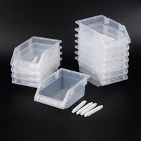 Plateaux de Présentation en Plastique pour Perles, Transparent, Ensemble de 12
