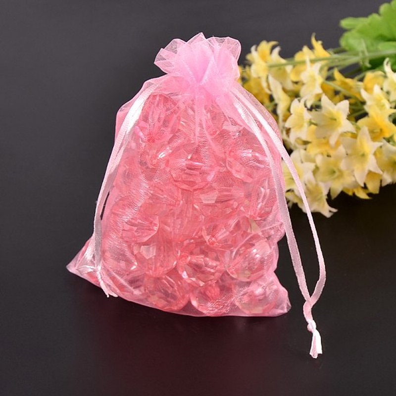 Sacs en Organza pour Potpourri, Rose, 7cm de Large, 9cm de Long — Rangement et présentation