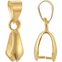 Bail en laiton à pince, Ice Pick, doré, 14x7mm — Accessoires pour bijoux