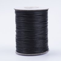 Corde en polyester cirée coréenne, noire, 1 mm, 185 verges — Chaînes, fils et cordons