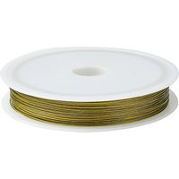 Fil Tiger Tail, Acier inoxydable revêtu de nylon, Or, 25 Gauge, 10 rouleaux — Chaînes, fils et cordons