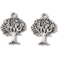 Tibetan Style Tree of Life Pendant, Lead Free, Antique Silver