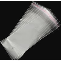 Sacs en Cellophane OPP, Rectangulaires, Clairs, 15.5x6cm, Trou de 8mm