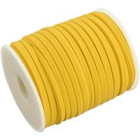Soft Nylon Cord, Flat, Gold, 5x3mm, 21.87 yards/roll