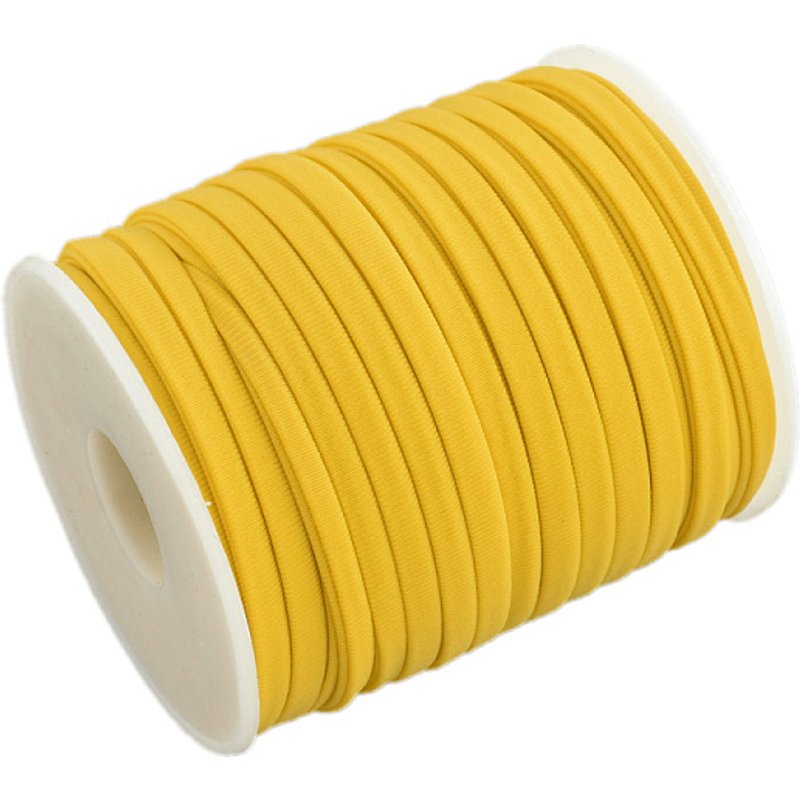 Corde en Nylon Souple, Plate, Or, 5x3mm, 21,87 verges/rouleau — Chaînes, fils et cordons