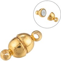 Fermoirs Magnétiques Ronds en Laiton avec Boucles, Grade N35, Sans Nickel