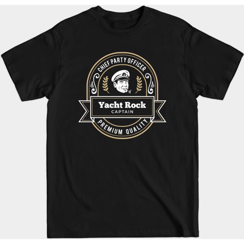 T-shirt pour hommes Yacht Rock en noir