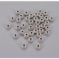Alloy Spacer Beads, Rondelle, Antique Silver, Cadmium and Lead Free
