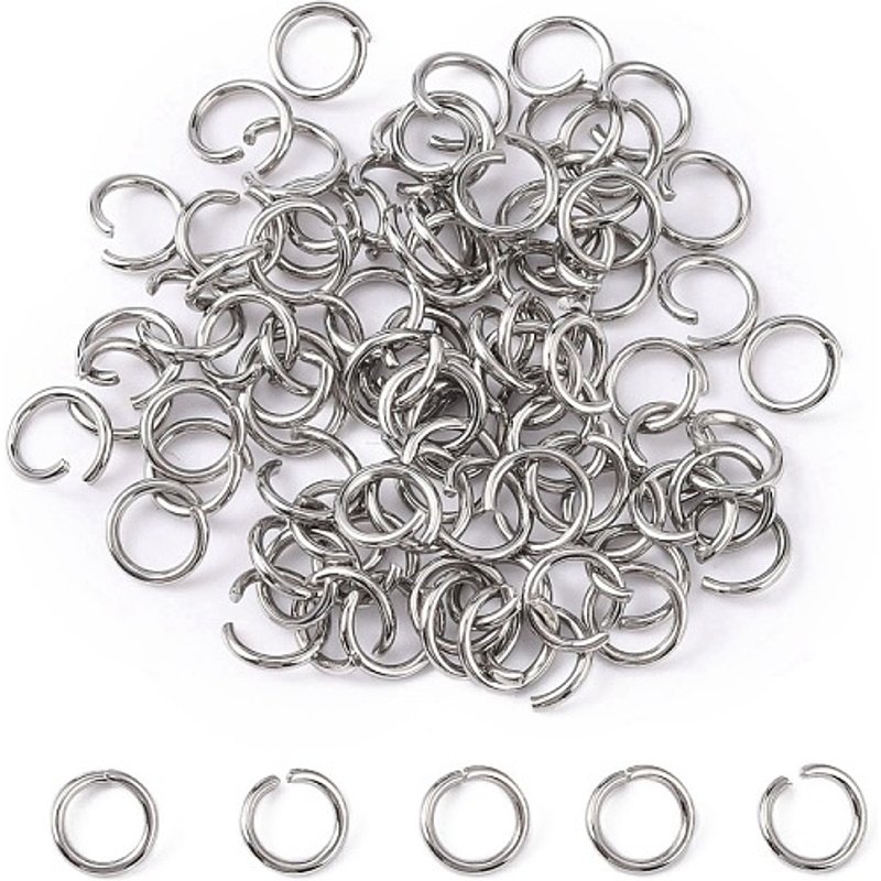 Anneaux ouverts en acier inoxydable 304 pour bijoux et porte-clés DIY — Accessoires pour bijoux