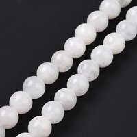 Brins de perles rondes en pierre de lune arc-en-ciel naturelle, 8 mm, 24 pcs — Perles à bijoux