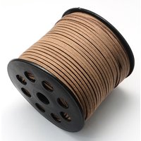Faux Suede Cord, Camel, 2.7x1.4mm, 98.42 yards per roll — Chains, Wire & Cord