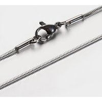 Non-Tarnish 304 Stainless Steel Square Snake Chain Necklace — Pendant Necklace