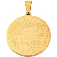 Ion Plating 304 Stainless Steel Lord's Prayer Cross Pendant