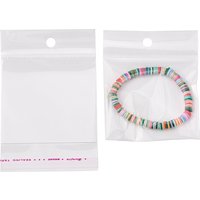 Rectangle Cellophane Bags, White, 12x8.1cm, 0.1mm Thickness — Jewelry Display & Storage