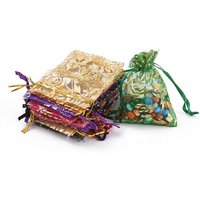 Sacs en Organza Imprimés, Sacs Cadeaux, Rectangulaires, Motifs Variés