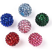 Perles Graduées en Résine Transparente avec Strass et Perles Acryliques — Perles à bijoux