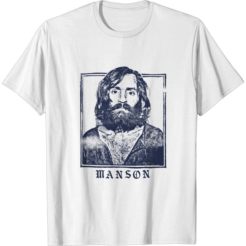 T-shirt Charles Manson Style Punk Vintage pour Hommes — T-shirts pour hommes