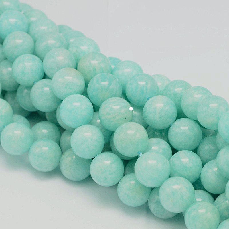 Brins de perles d'amazonite naturelle du Pérou, 6mm, 15 pouces — Perles à bijoux