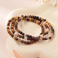 Bracelet Élastique en Perles Rondes de Mookaite Naturelle, 54,5mm — Bracelet Femme