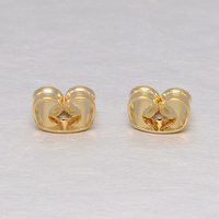 18K Gold Plated Brass Friction Earring Backs for Studs — Jewelry Findings
