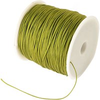 Braided Nylon Thread for Beading Jewelry Making, Olive, 0.8mm