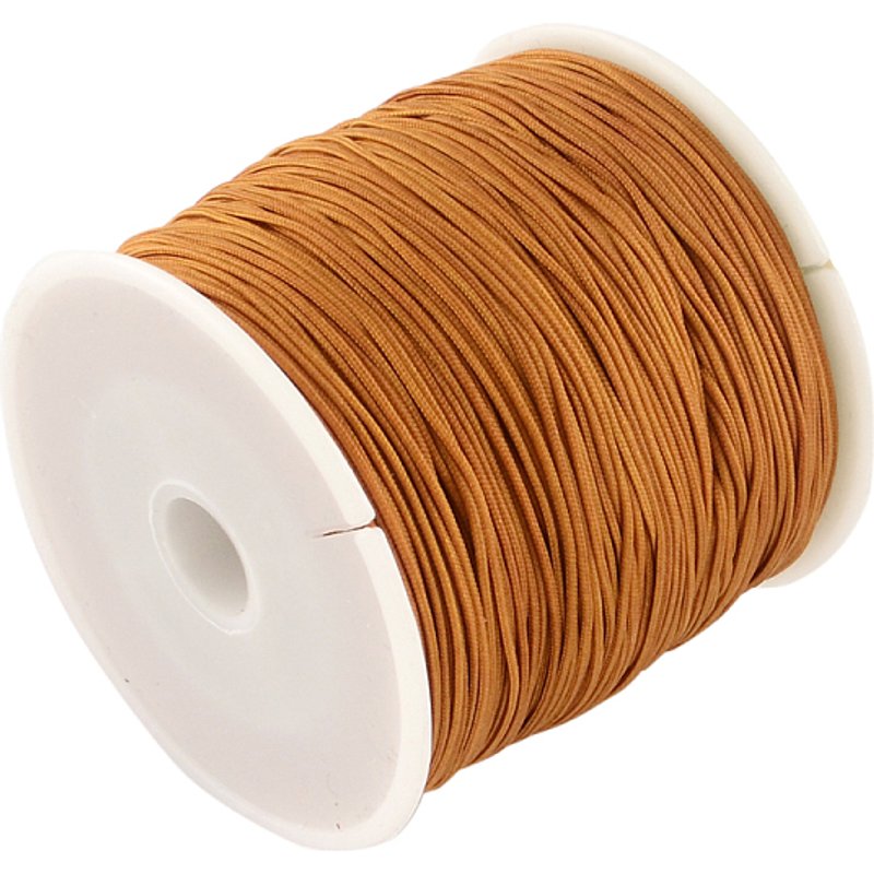 Braided Nylon Thread for Beading Jewelry Making, Chocolate, 0.8mm — Chains, Wire & Cord