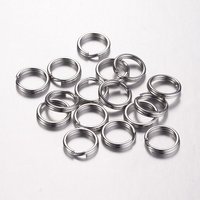304 Stainless Steel Split Rings, Double Loops Jump Rings, 10x1.5mm — Jewelry Findings