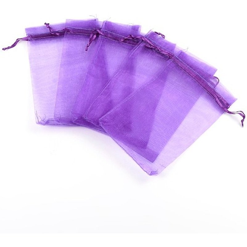 Sacs en Organza avec Cordon pour Bijoux et Cadeaux, Violet Bleu — Rangement et présentation