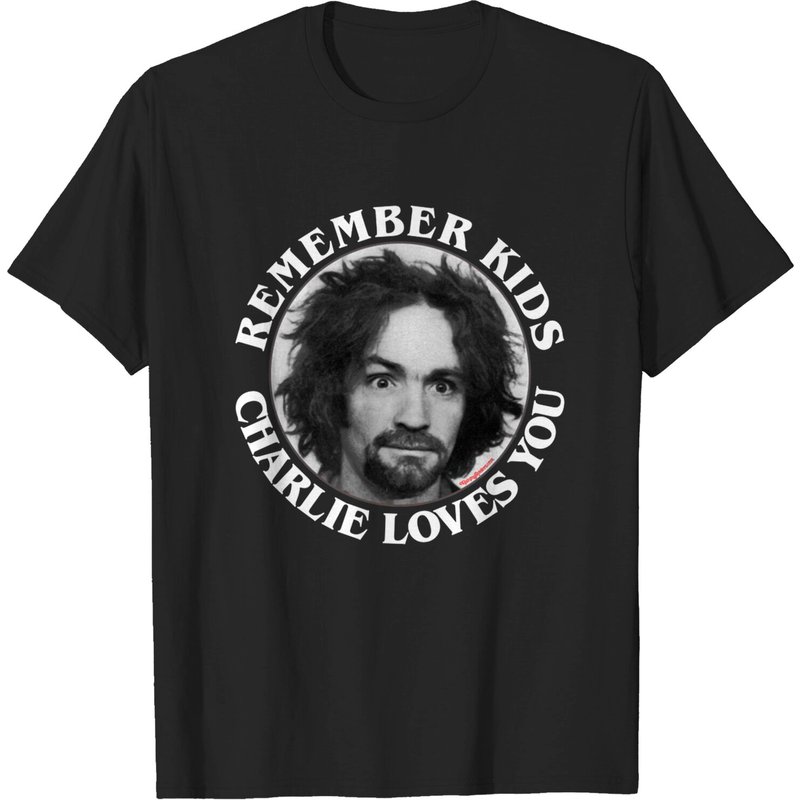 Remember Kids Charlie Loves You T-Shirt pour hommes Charles Manson — T-shirts pour hommes