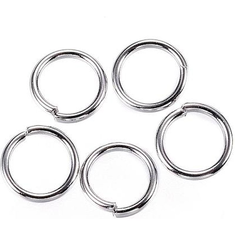 Anneaux ouverts en acier inoxydable 304 résistants à l'oxydation, 6x0.8mm — Accessoires pour bijoux