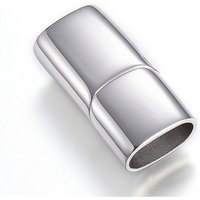 304 Stainless Steel Magnetic Clasps with Glue-in Ends, Rectangle — Jewelry Findings