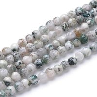 Brins de perles d'agate naturelle en forme ronde, 4mm, 106pcs/brin