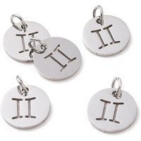 Charms en Acier Inoxydable 304 Non-Tarnish, Gémeaux, 12mm — Breloques et pendentifs