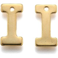304 Stainless Steel Initial Charms with 18k Gold Plating — Charms & Pendants