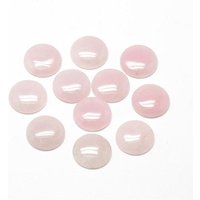 Cabochons de Quartz Rose Naturel, Demi-Rond/Dôme, 10x4-5mm — Pierres précieuses en vrac