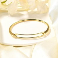 Bracelets en laiton, plaqué or 18K réel, 2 pouces x 2-3/8 pouces — Bracelet Femme