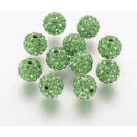 Perles en argile polymère avec strass, Grade A, Boules disco rondes — Perles à bijoux