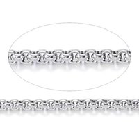 304 Stainless Steel Venetian Box Chains, Unwelded, 32.8 Feet Roll