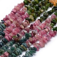 Brins de perles de tourmaline naturelle, chip, 5-7mm, trou 0.8mm