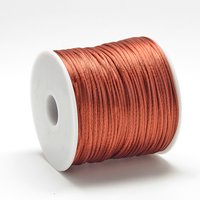 Cordage Satin Rattail en Nylon, Sienna, 1mm, 76,55 verges