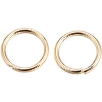 Anneaux Brisés Ouverts en Acier Inoxydable 304, Dorés, 18 Gauge, 8mm — Accessoires pour bijoux