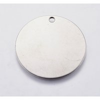 Pendentifs en acier inoxydable 304, étiquettes vierges rondes — Breloques et pendentifs