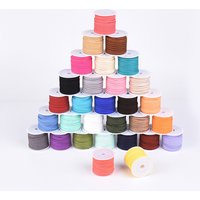 Faux Suede Cord, Mixed Color, 3x1.5mm, 5.46 yards per roll — Chains, Wire & Cord